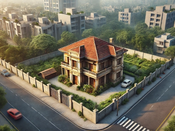Prime 5,440 sq. ft. Corner Plot with Old Bungalow on Ratlam Kothi Main Road, Indore